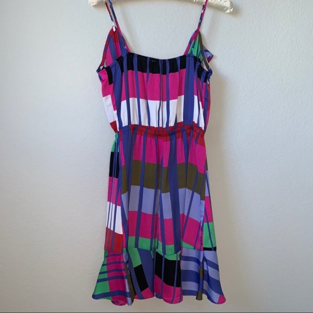 Striped Ruffle Wrap Cami Dress - Picture 7 of 11